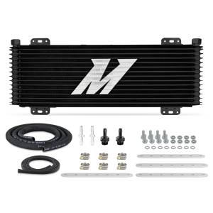 Mishimoto 13-Row Stacked Plate Transmission Cooler, Powder Coat, 22.85in X 7.10in X 1.25in - MMTC-SP-13BK