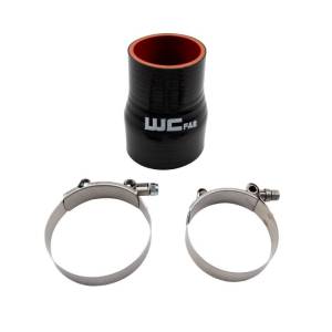 Wehrli Custom 2.375" x 3" ID Straight Reducer 4.5" Long Silicone Boot and Clamp Kit