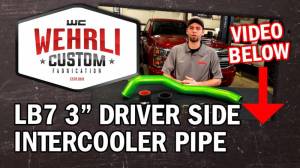 Wehrli Custom Fabrication - Wehrli Custom 2001-2004 LB7 Duramax Driver (Hot) Side 3" Intercooler Pipe Kit - Image 2