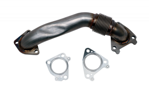 Wehrli Custom 2001-2004 LB7 Duramax 2" Stainless Single Turbo Style Pass Side Up Pipe for OEM or Wehrli Custom Manifold with Gaskets