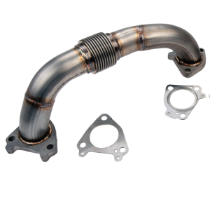 Wehrli Custom 2001-2016 Duramax 2" Stainless Driver Side Up Pipe for OEM or Wehrli Custom Manifold with Gaskets