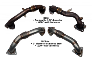 Wehrli Custom Fabrication - Wehrli Custom 2017-2024 L5P Duramax 2" Stainless Up Pipe Kit for OEM Manifolds w/ Gaskets - Image 2