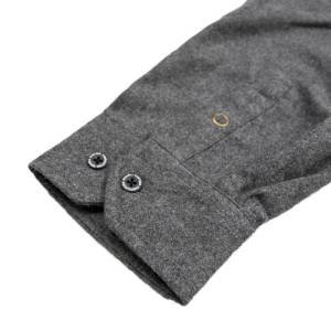 Wehrli Custom Fabrication - Wehrli Custom Men's Flannel - Grey with Red Buffalo Plaid Accents, Limited Edition - Image 5