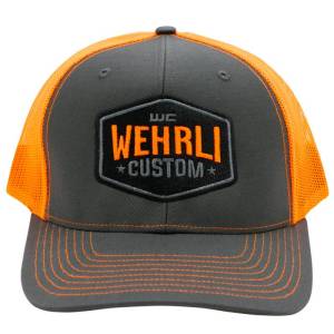 Wehrli Custom Fabrication - Wehrli Custom Snap Back Hat Charcoal/Neon Orange Badge - Image 2