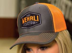 Wehrli Custom Fabrication - Wehrli Custom Snap Back Hat Charcoal/Neon Orange Badge - Image 3