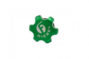 Fleece Performance Green Anodized Billet Fuel Cap For 2013-2018 Cummins