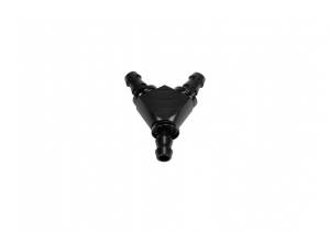 Fleece Performance - Fleece Performance 3/8 Inch Black Anodized Aluminum Y Barbed Fitting (For -6 Pushlock Hose) - Image 2