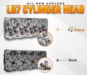 Fleece Performance Freedom Series Duramax Cylinder Head with Cupless Injector Bore for 2001-2004 LB7 (Passenger Side)